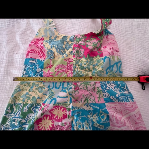 Lilly Pulitzer full length Halter hostess gown dress millennium patchwork RARE - Picture 7 of 14